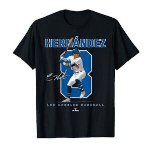 Number and Portrait Kike Hernandez Los Angeles shirt